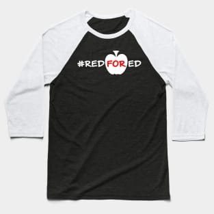 red for ed (white apple) Baseball T-Shirt